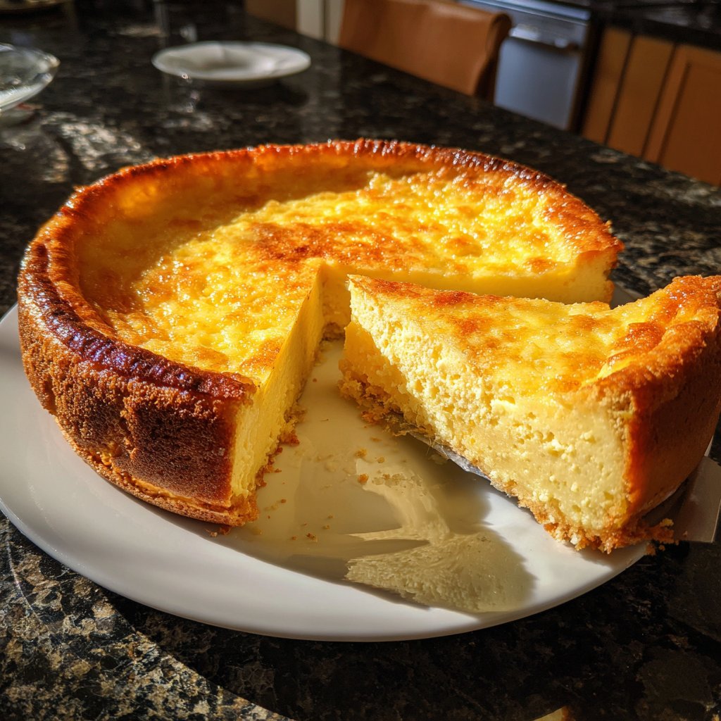 Käsekuchen mit Vanillepudding