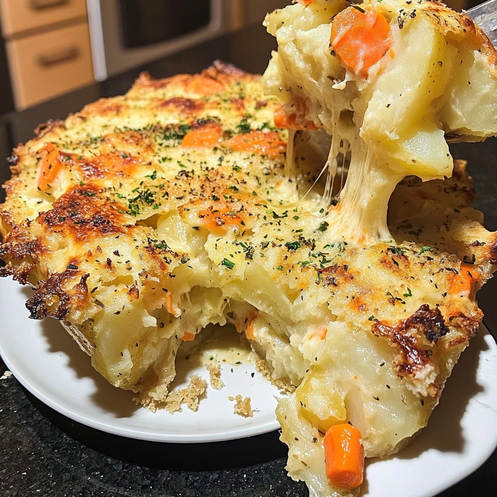 Kartoffelauflauf mit Gemüse