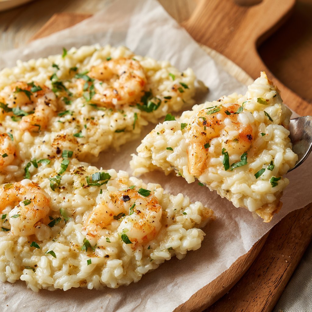 Risotto mit Garnelen und Knoblauch
