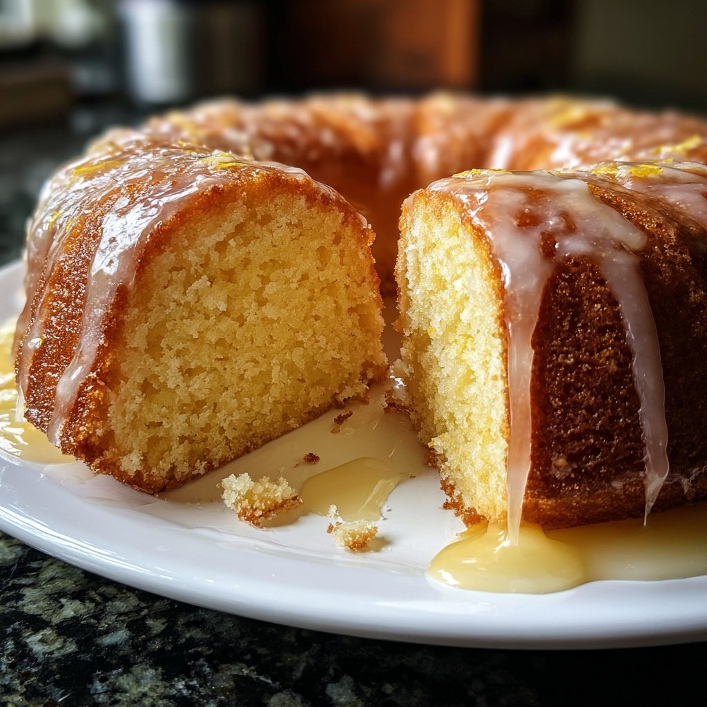 Zitronenkuchen mit Frischkäsefüllung