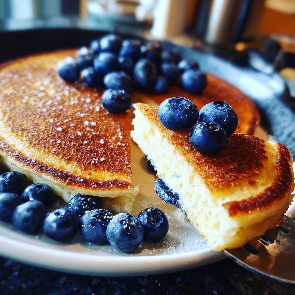 Pfannkuchen mit Heidelbeeren