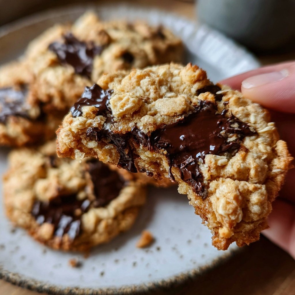 Cookies mit Haferflocken und Schokolade