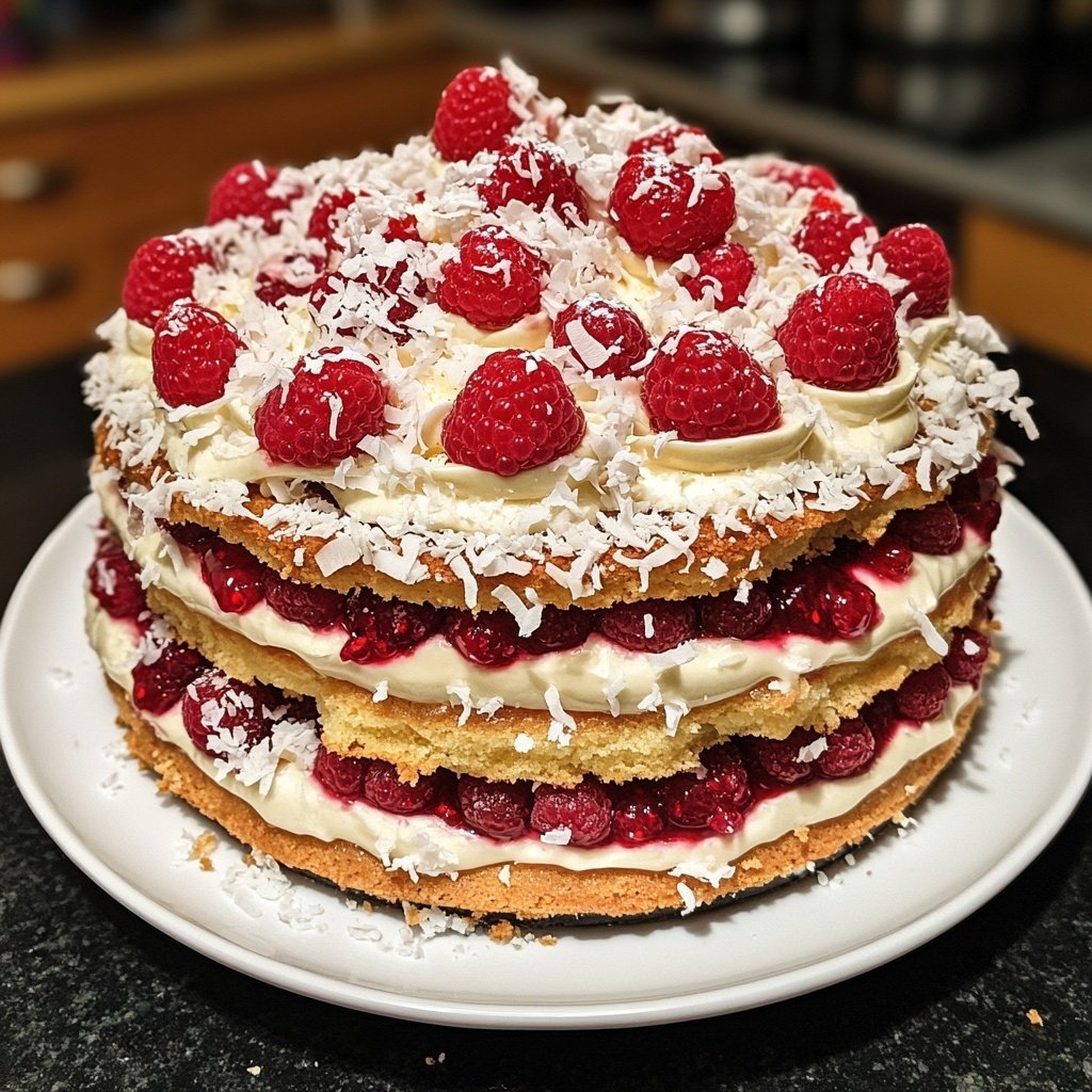 Raffaello-Himbeer-Torte