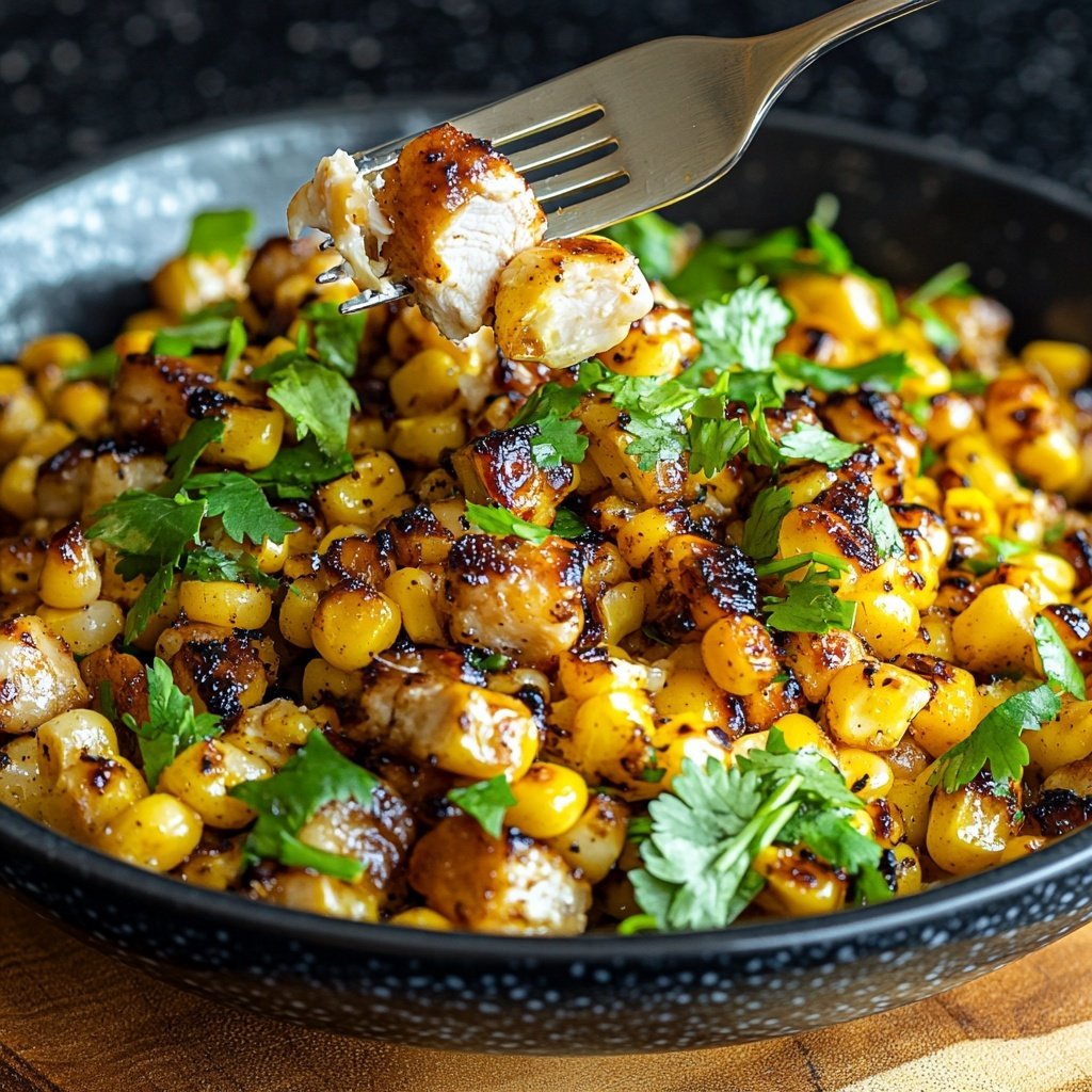Street Corn Hähnchen Reis Bowl