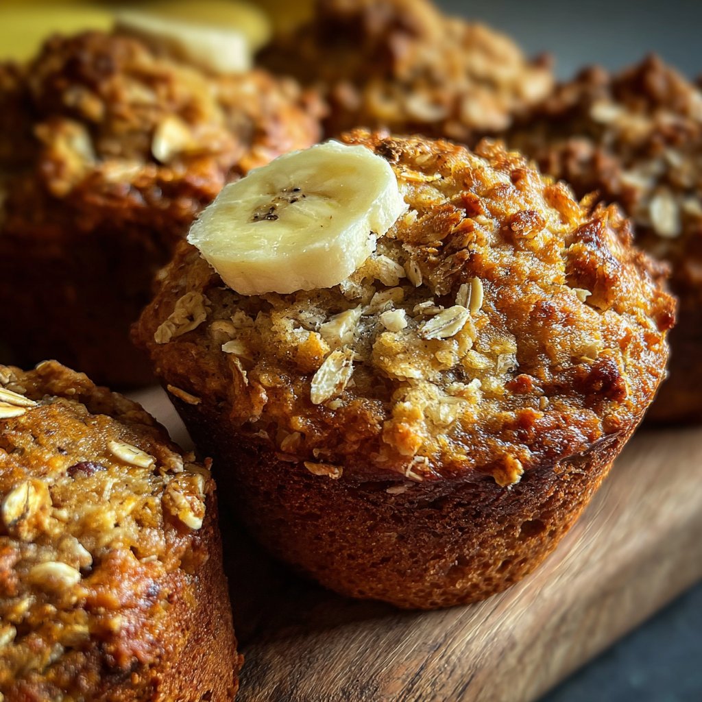Muffins mit Banane und Haferflocken
