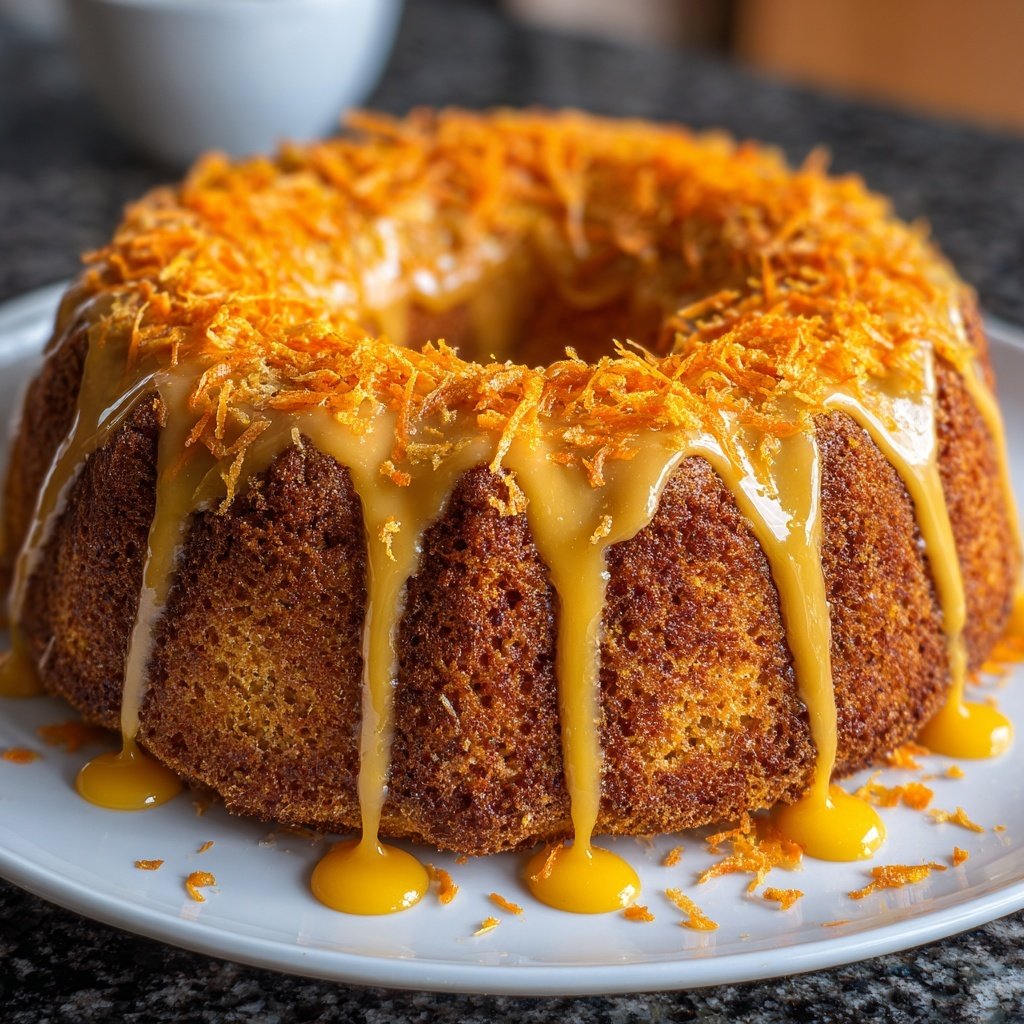 Karottenkuchen Mit Orangen Glasur