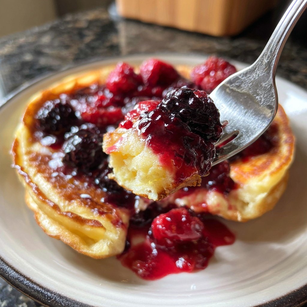 Pfannkuchen mit Beerenkompott