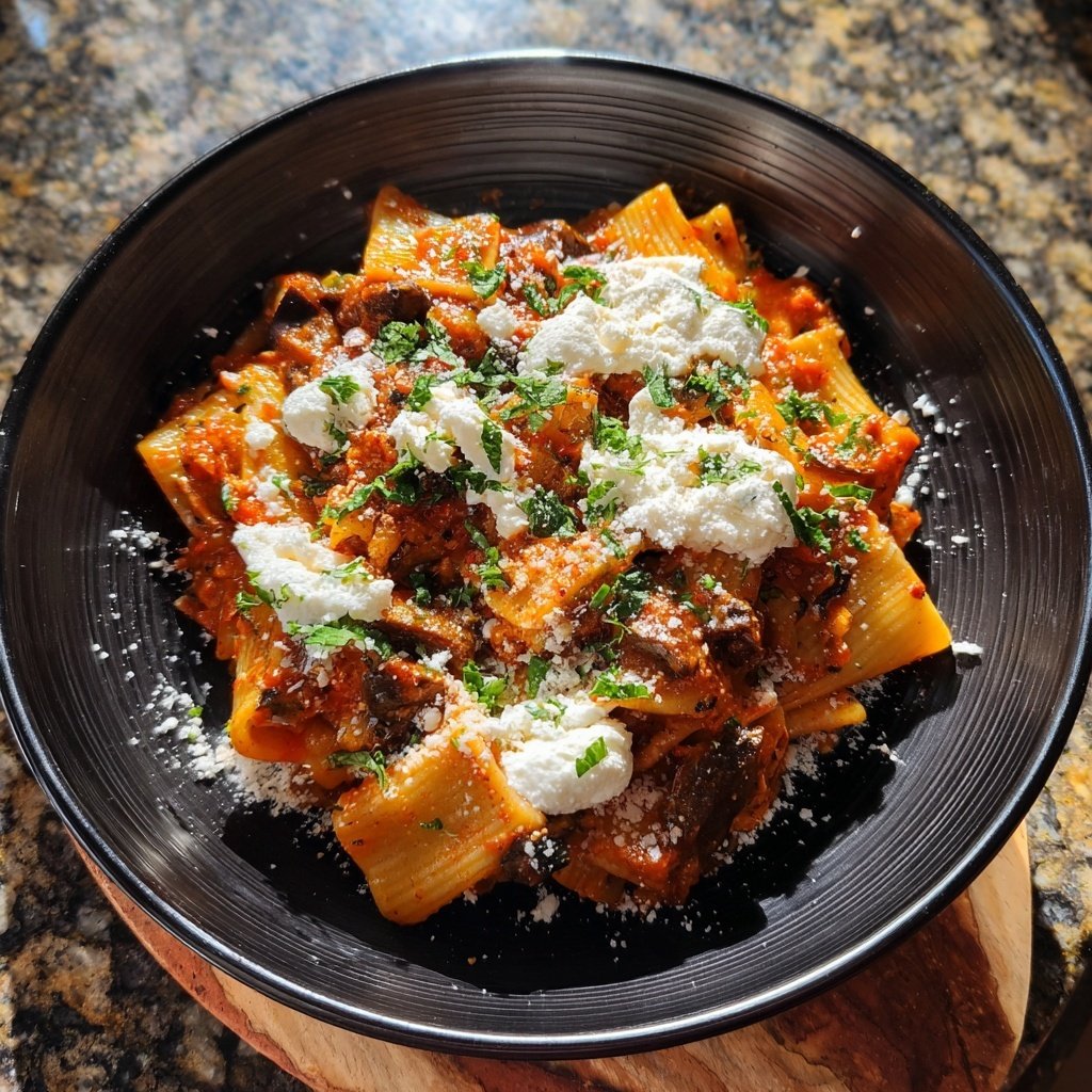 Internationale Küche Italienische Pasta alla Norma